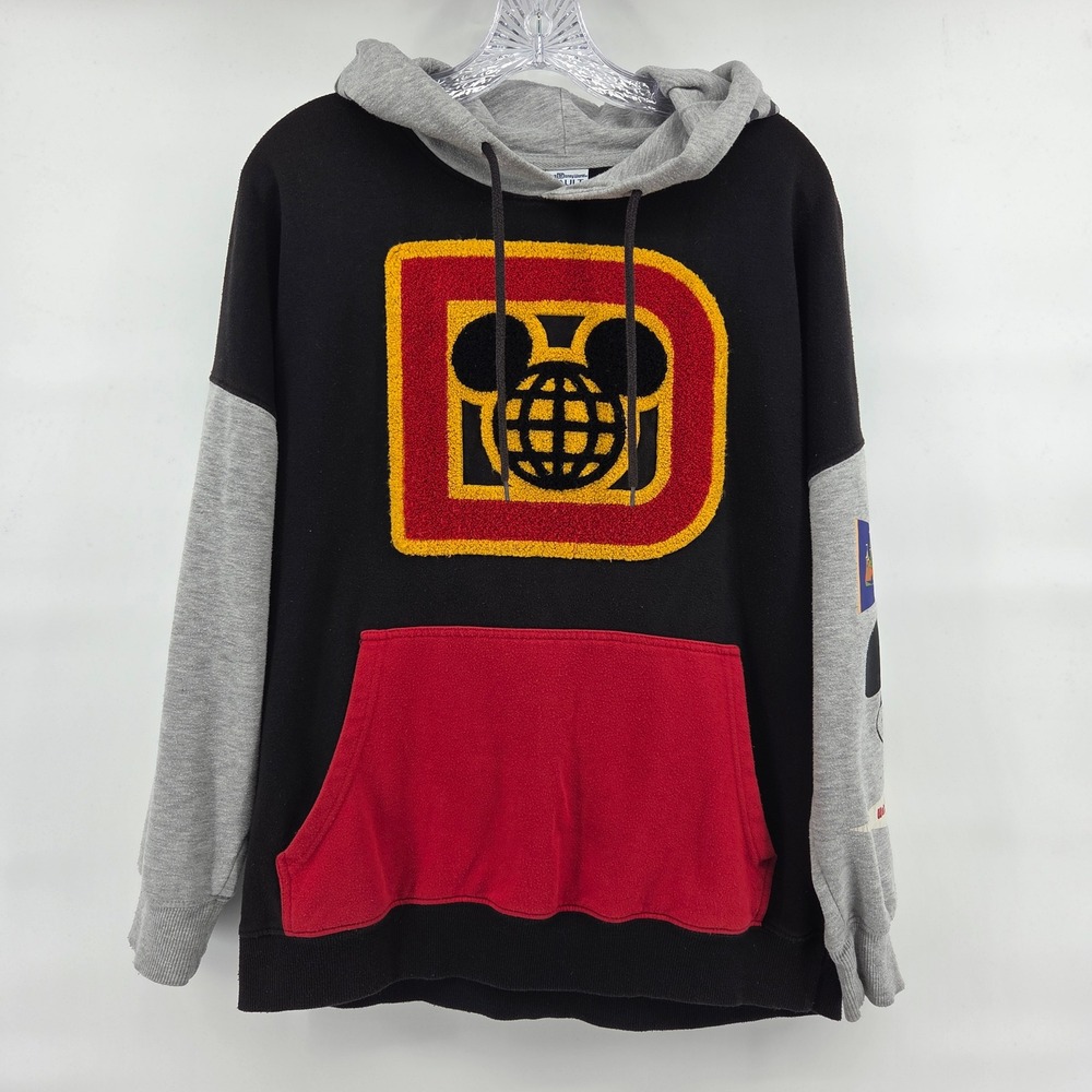 Disney World Vault Collection Hoodie‎ Small Black Red Grey Mickey Mouse Retro